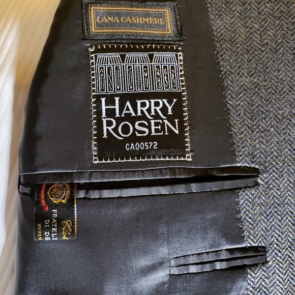 Canali S/C Gray -Herringbone 3Btn Wool/Cashmere Blend - Picture 7 of 13